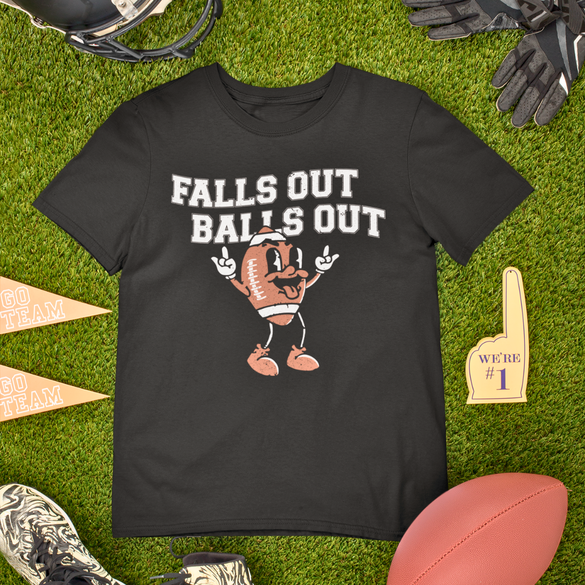 Falls Out Balls Out Shirt - Unisex Football Shirt for Men or Women