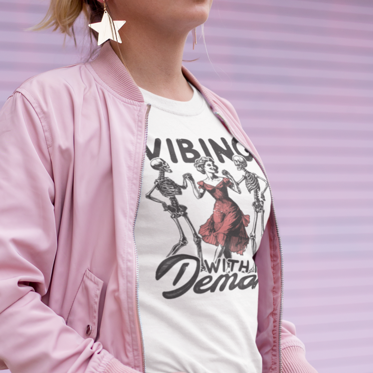 Vibing with my Demons Shirt - Unisex Halloween Shirt for Men or Women