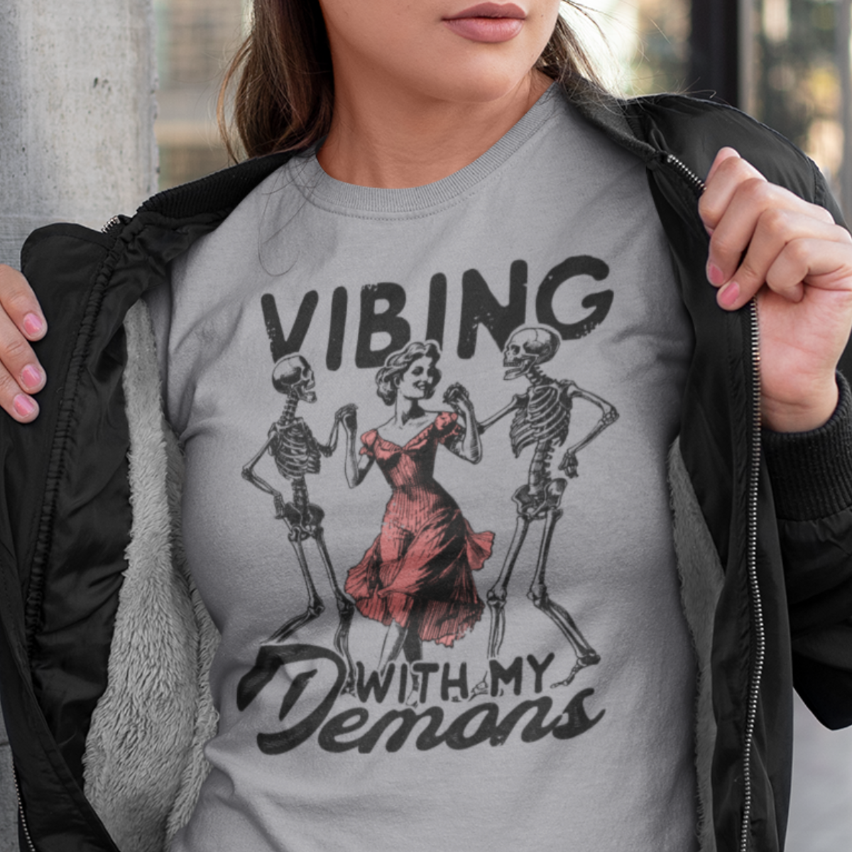 Vibing with my Demons Shirt - Unisex Halloween Shirt for Men or Women