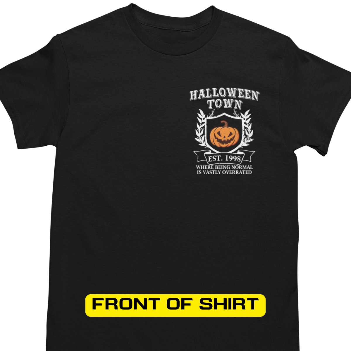 Halloween Town 2 Sided Shirt - Unisex Double Sided T-Shirt for Men or Women