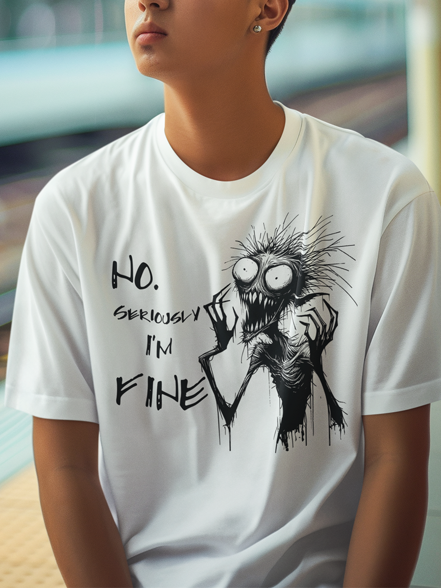 No, Seriously I'm Fine Shirt - Funny, Sarcastic Unisex T-Shirt for Men or Women