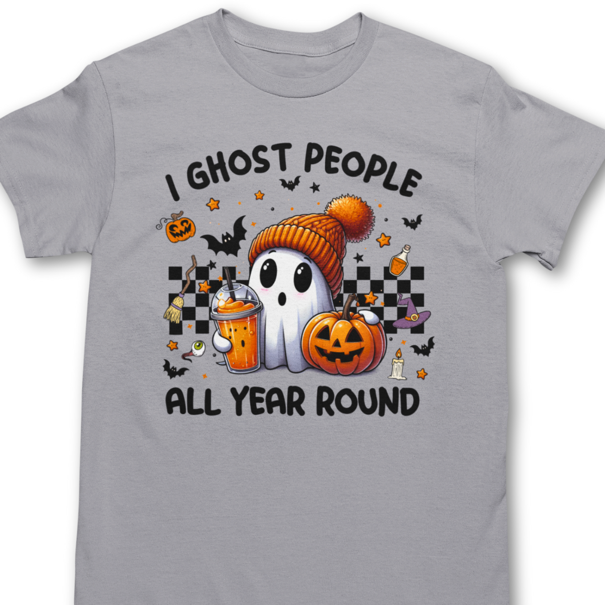 I Ghost People All Year Round Halloween Shirt - Unisex T-Shirt for Men or Women