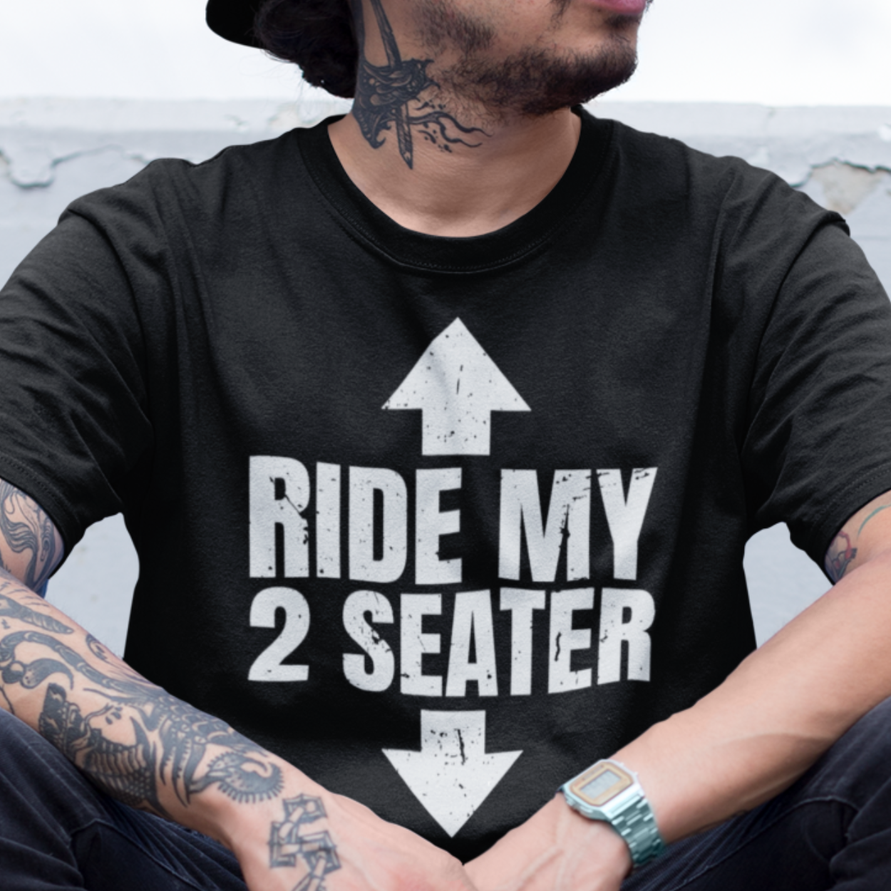 Ride My 2 Seater - Funny Graphic Tee Shirt – Double the Fun